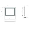 Kúpeľňové zrkadlo Lava Kvadra 80x65 s LED podsvietením