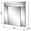 Zrkadlová kúpeľňová skrinka Merida 80 s integrovaným osvetlením LED