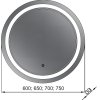 Kolo 65 dotykové kúpeľňové zrkadlo s LED podsvietením