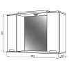 Estel 95 závesná kúpeľňová skrinka so zrkadlom a osvetlením