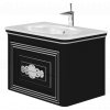 Treviso Black 80 kúpeľňová skrinka s umývadlom