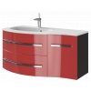 Vanessa Red 110 kúpeľňová skrinka s umývadlom