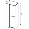 Vysoká závesná skrinka Sequetto 160 do kúpeľne