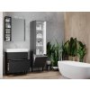 Manhy Black 170 Vysoká kúpeľňová skrinka s košom
