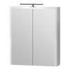 Zrkadlová kúpeľňová skrinka Livorno White 60 s osvetlením LED