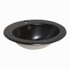 Čierne keramické zapustené umývadlo Kratos 132