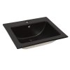 Kratos 709 čierne keramické zapustené umývadlo