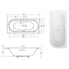 Akrylátová vaňa Avita Slim Plus, chrómový sifón a prepad