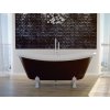 Amelia Čierna voľne stojaca vaňa, biele nohy 190x77