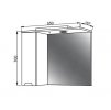 Estel 55 závesná kúpeľňová skrinka so zrkadlom a osvetlením