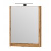 Zrkadlová kúpeľňová skrinka Leo Wotan Oak 50 s LED osvetlením