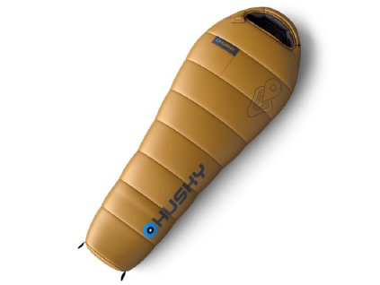 husky junior synteticky trisezonni detsky spacak mustard
