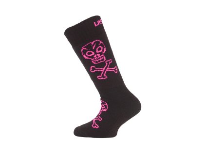 lasting sjc detske merino lyzarske ponozky ruzove