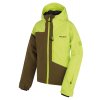 Husky Gomez Kids dětská lyžařská bunda bright green/dark khaki