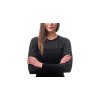 SENSOR MERINO IMPRESS dámské triko dl.rukáv černá/pattern M (Barva černá, Velikost M)