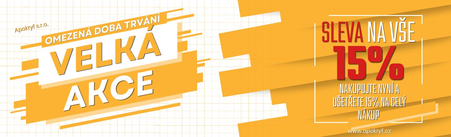 Banner sleva 15% na vše po omezenou dobu
