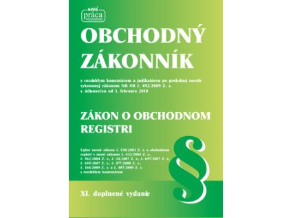 Obchodný zákonník Zákon o obchodnom registri (Stav Nová - lehce poškozená)