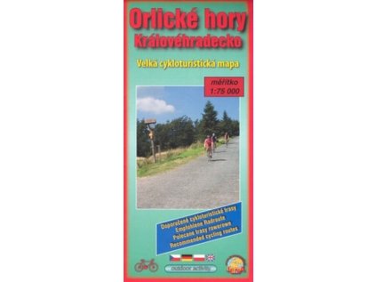 Orlické hory Královehradecko velká cykloturistická mapa (Stav Nová - lehce poškozená)