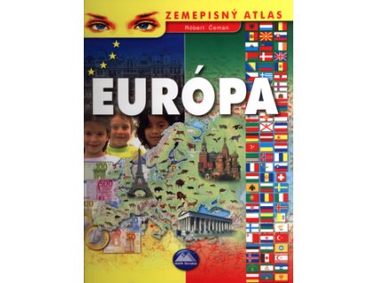 Európa Zemepisný atlas (Stav Nová - lehce poškozená)