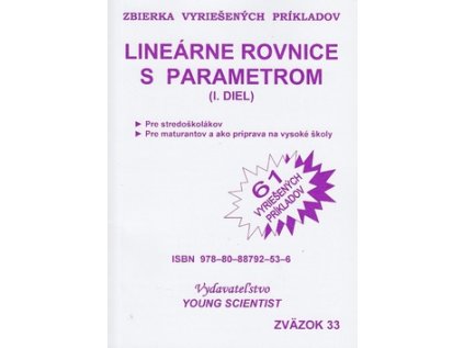 Lineárne rovnice s parametrom I. diel (Stav Nová - lehce poškozená)
