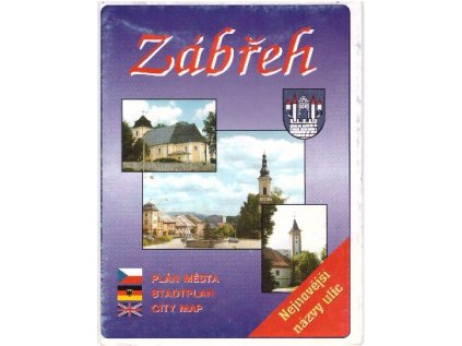 Zábřeh - plán města (Stav Nová - lehce poškozená)
