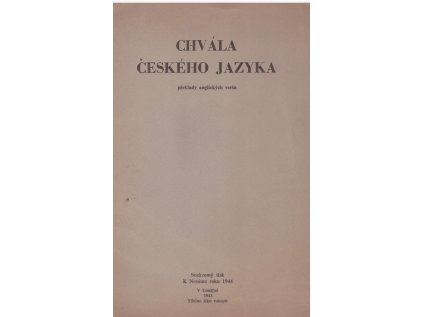 Chvála českého jazyka (Stav Použité zboží - běžné opotřebení)