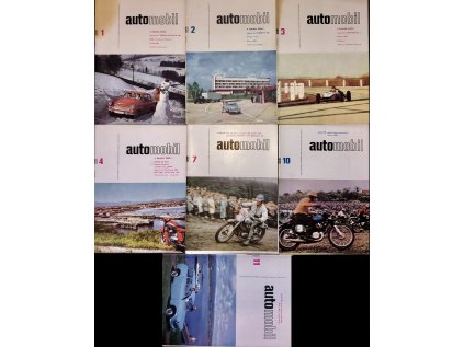 Automobil – ročník VIII (1964), č. 1, 2, 3, 4, 7, 10, 11 konvolut (Stav Použité zboží - běžné opotřebení)