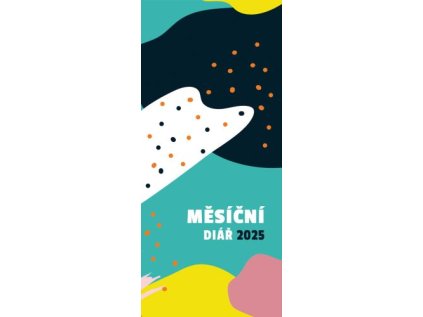 Diář měsíční 2025 puntíky (Stav Nová)