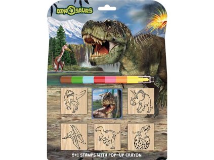 Razítka 5+1 s voskovkou Dinosauri (Stav Nová)