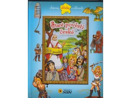 Staré pověsti české - 8x puzzle, objevuj, skládej a obkresli (Stav Nová)
