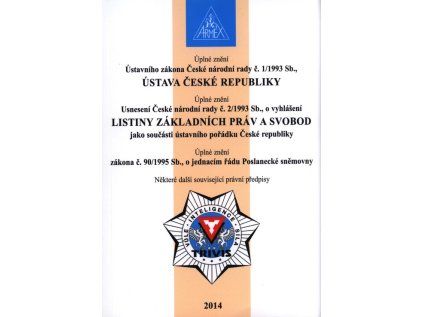 Ústava České republiky Listina základních práv a svobod - Měkká (2014) (Stav Použité zboží - Běžné opotřebení)