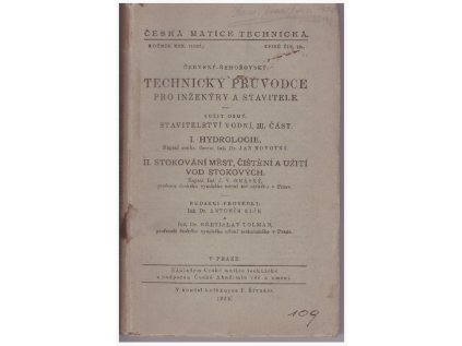 Technický průvodce pro inženýry a stavitele Hydrologie Stokování (Stav Použité zboží, běžné opotřebení)