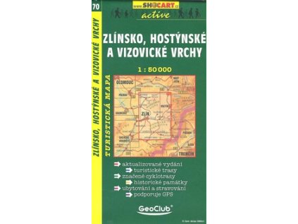 Zlínsko, Hostýnské a Vizovické vrchy 1:50 000 (Stav Použité zboží - Běžné opotřebení)