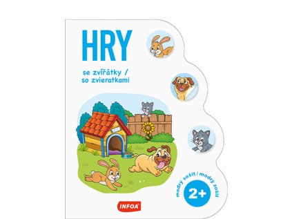 Hry se zvířátky / so zviertatkami 2+ - modrý sešit / modrý zošit (CZ/SK vydanie) (Stav Nová)