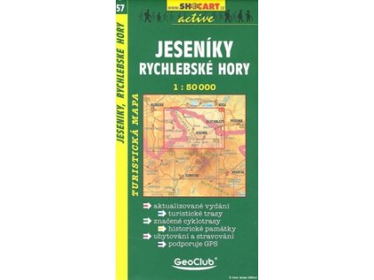Jeseníky, Rychlebské hory 1: 50 000 (Stav Použité zboží - Běžné opotřebení)