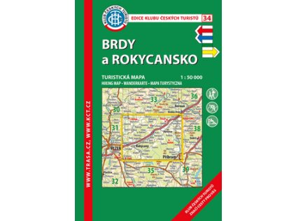 KČT 34 Brdy a Rokycansko 1:50 000 (Stav Použité zboží - Běžné opotřebení)