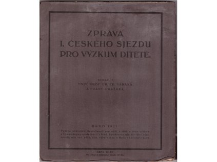 Zpráva 1. českého sjezdu pro výzkum dítěte (Stav Použité zboží - běžné opotřebení)