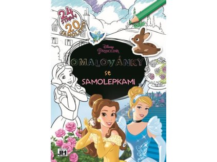 Princezny - Omalovánky se samolepkami A4+ (Stav Nová)