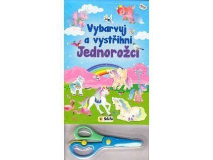 Vybarvuj a Vystřihni Jednorožci (modrá) (Stav Nová)