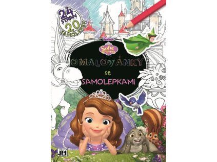 Sofie První - Omalovánky se samolepkami A4+ (Stav Nová)