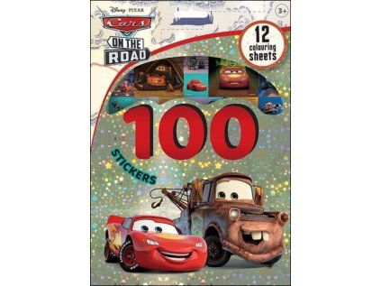 100 samolepek s omalovánkovými listy Auta (Stav Nová)