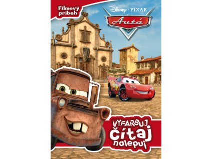 Autá Filmový príbeh Vyfarbuj, čítaj, nalepu (Stav Nová - lehce poškozená)