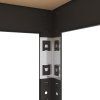 5358 8 kovovy regal economy 180x90x30 5 polic lakovany cierny