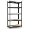 5358 kovovy regal economy 180x90x30 5 polic lakovany cierny