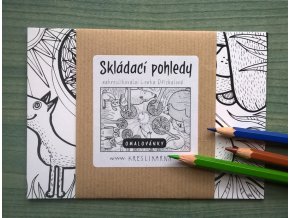 Skládací pohledy - Slunce v lese (omalovánky)
