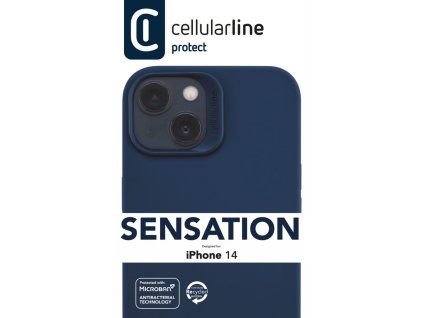 Cellularline Sensation Ochranný Silikonový Kryt pro Apple iPhone 14 - Modrý