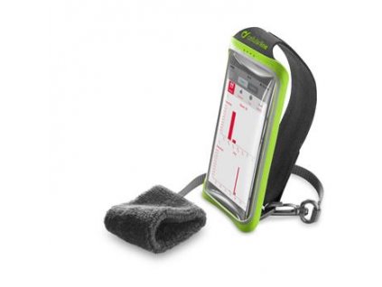Sportovní pouzdro CellularLine HANDBAND, pro smartphony do velikosti 5,2", zelený
