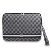dkny pu leather checkered pattern and stripe obal na notebook 13 14 black ie12727757
