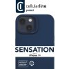 Cellularline Sensation Ochranný Silikonový Kryt pro Apple iPhone 14 - Modrý