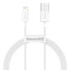 baseus superior series fast charging data cable usb to ip 2 4a 1m white